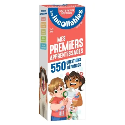 Les incollables : mes premiers apprentissages, 550 questions réponses : toute petite section, 2-3 ans Les incollables : mes premiers apprentissages, 550 questions réponses : toute petite section, 2-3 ans