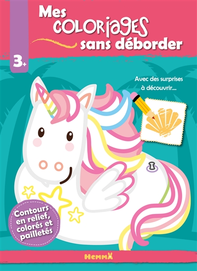 Mes coloriages sans déborder : licorne