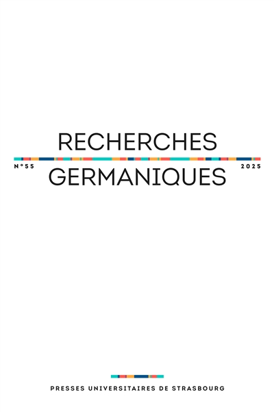 Recherches germaniques, n° 55. Varia