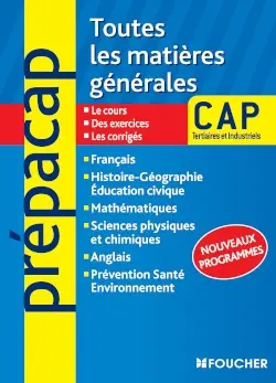 Toutes les matières générales, CAP : nouveaux programmes