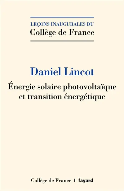 Energie solaire photovoltaïque et transition énergétique
