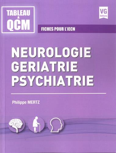 Neurologie, gériatrie, psychiatrie : fiches pour l'iECN