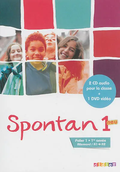 Spontan neu 1, allemand A1-A2 : palier 1, 1re année : 2 CD audio pour la classe + 1 DVD vidéo