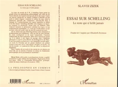Essai sur Schelling : le reste qui n'éclôt jamais