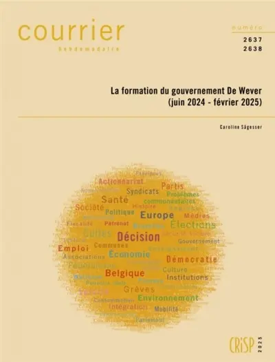 Courrier hebdomadaire, n° 2637-2638. La formation du gouvernement De Wever (juin 2024-février 2025)