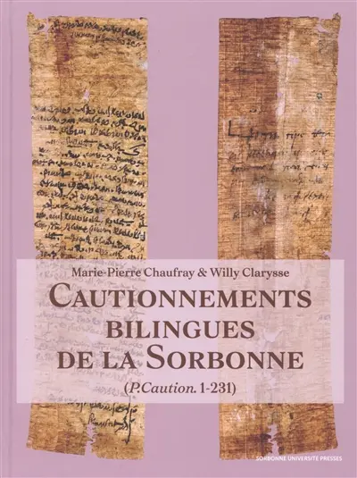 Cautionnements bilingues de la Sorbonne (P.Caution. 1-231)