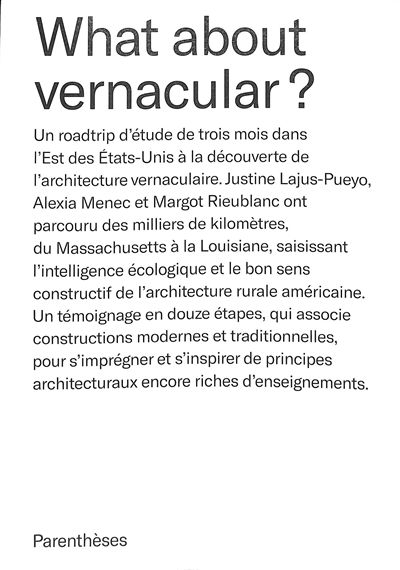 What about vernacular?