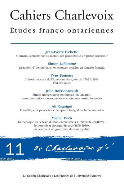 Cahiers Charlevoix. Vol. no 10. Études franco-ontariennes