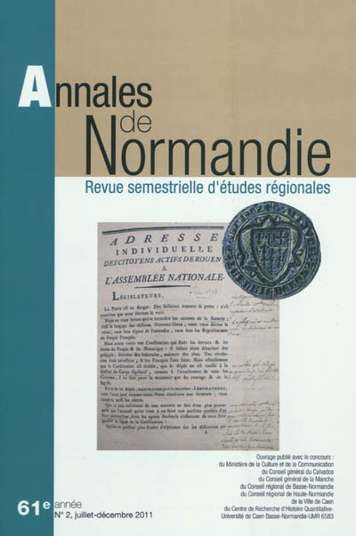 Annales de Normandie, n° 2 (2011)
