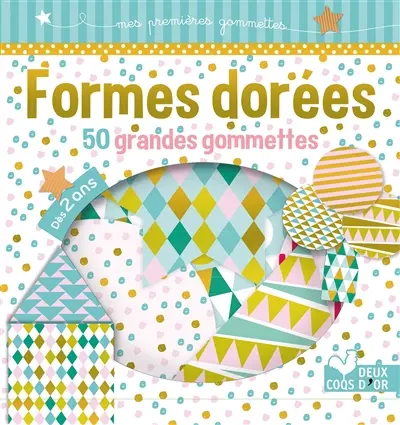 Formes dorées : 50 grandes gommettes