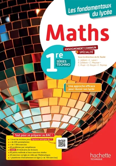 Maths 1re séries techno, enseignement commun + spécialité Maths 1re séries techno, enseignement commun + spécialité