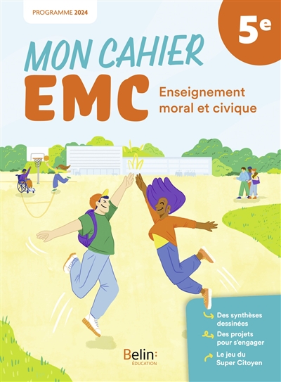 mon cahier emc, enseignement moral et civique 5e : programme 2024