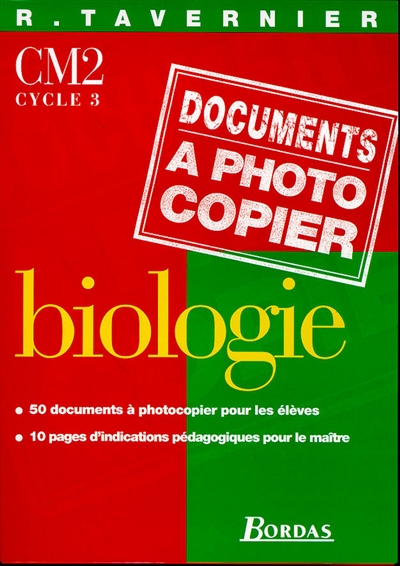 Biologie, documents à photocopier, CM2