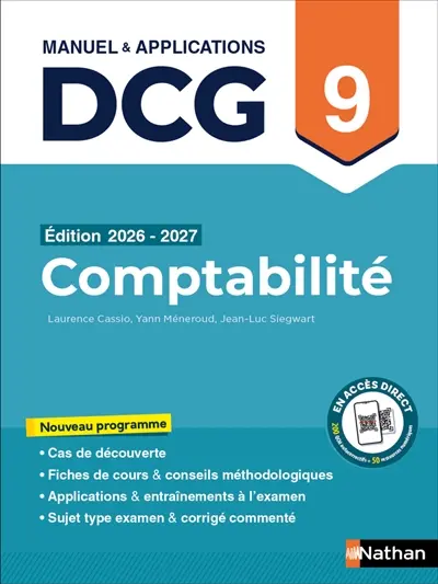 Comptabilité, DCG 9 : manuel & applications, 2026-2027 : nouveau programme