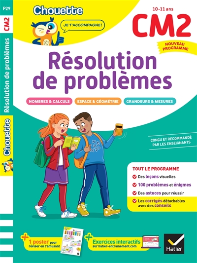 Résolution de problèmes CM2, 10-11 ans : leçons et exercices corrigés : cahier de soutien, nouveau programme