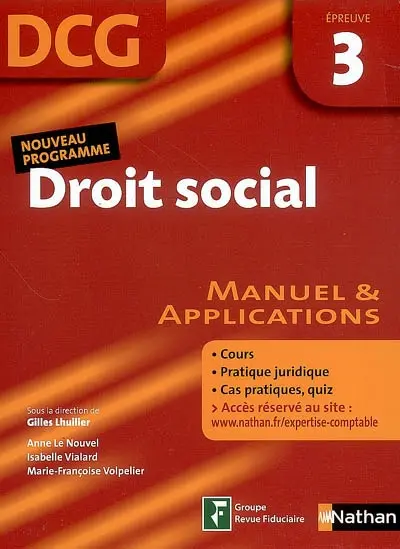 Droit social, DCG épreuve 3