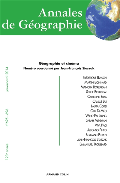 Annales de géographie, n° 695. Géographie et cinéma