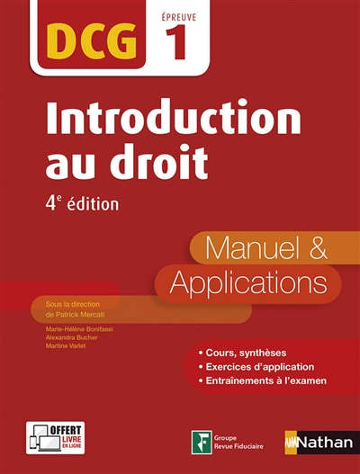 Introduction au droit, DCG épreuve 1 : manuel & applications