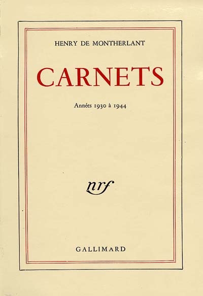 carnets : 1930-1944