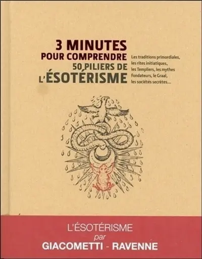 3 minutes pour comprendre 50 piliers de l'ésotérisme : les traditions primordiales, les rites initiatiques, les Templiers, les mythes fondateurs, le Graal, les sociétés secrètes...