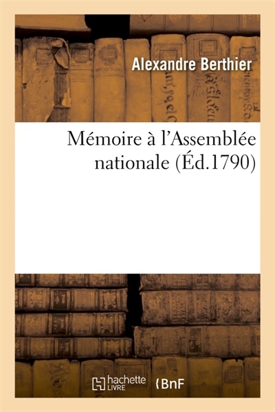 Mémoire à l'Assemblée nationale