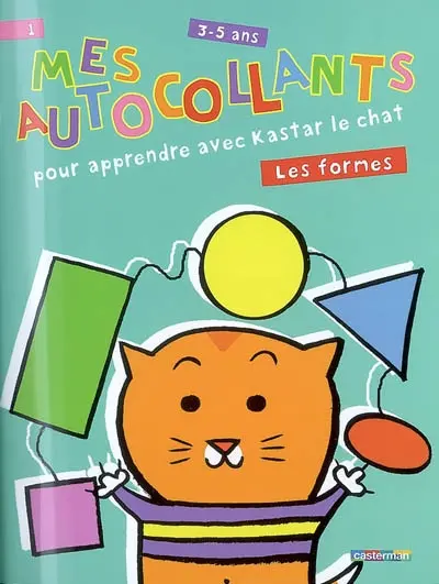 Mes autocollants pour apprendre avec Kastar le chat : les formes
