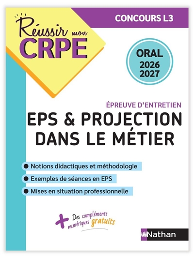 EPS & projection dans le métier, épreuve d'entretien : oral 2026-2027 : concours L3