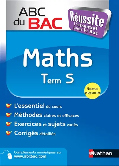 Maths terminale S, spécifique : programme 2012