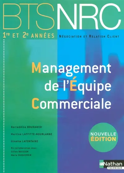 Management de l'équipe commerciale : BTS NRC 1re et 2e années