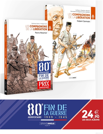 Les compagnons de la Libération : pack 80e anniversaire fin de la guerre 1939-1945 : Pierre Messmer, Hubert Germain