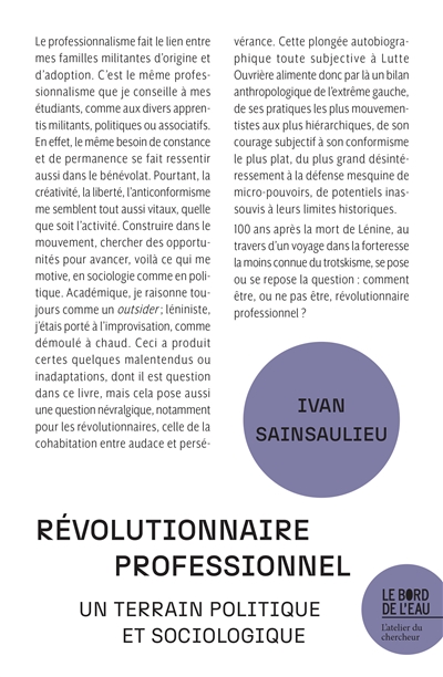 Révolutionnaire professionnel : un terrain politique et sociologique