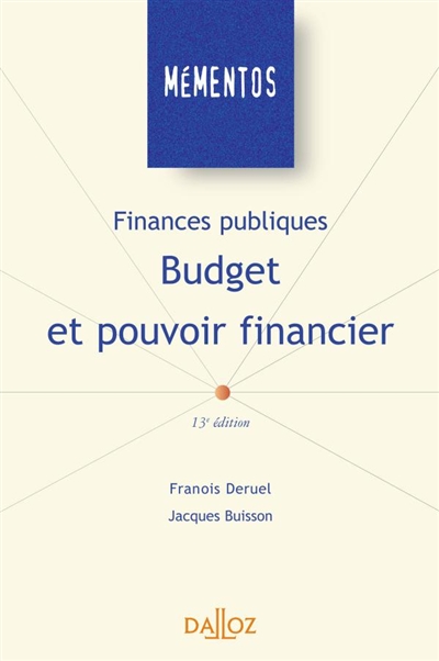 Finances publiques : budget et pouvoir financier