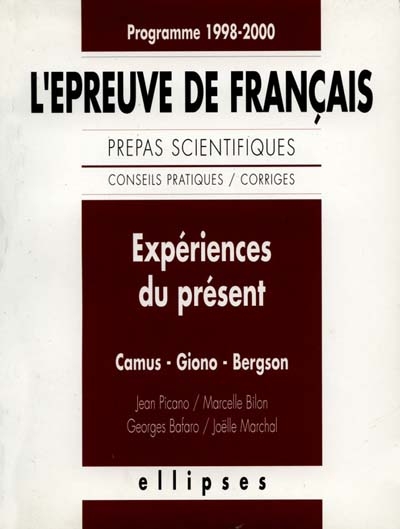 L'épreuve de français : expériences du présent