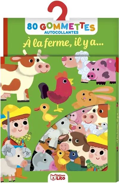 A la ferme, il y a... : 80 gommettes autocollantes