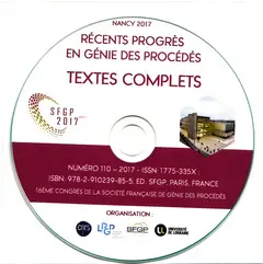 Récents progrès en génie des procédés : textes complets