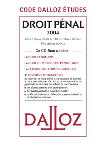 Droit pénal et procédure pénale 2004
