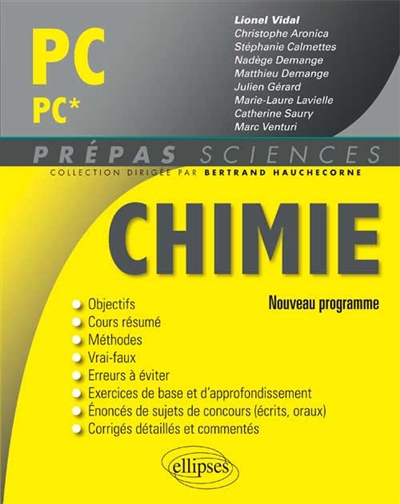 Chimie PC-PC* : nouveau programme