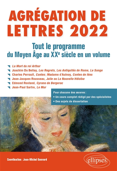 Agrégation de lettres 2022 : tout le programme du Moyen Age au XXe siècle en un volume
