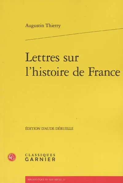 Lettres sur l'histoire de France