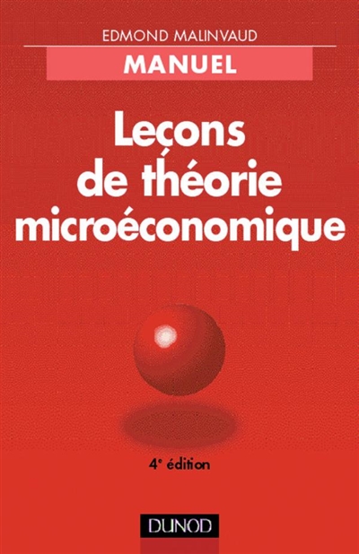 Leçons de théorie microéconomique