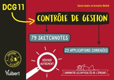 DCG 11 contrôle de gestion : 79 sketchnotes, 25 applications corrigées