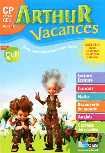 Arthur vacances CP vers le CE1, 6-7 ans