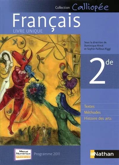 Français 2de : livre unique : grand format