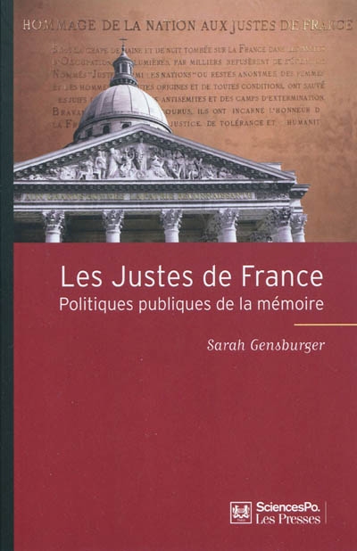 Les Justes de France : politiques publiques de la mémoire
