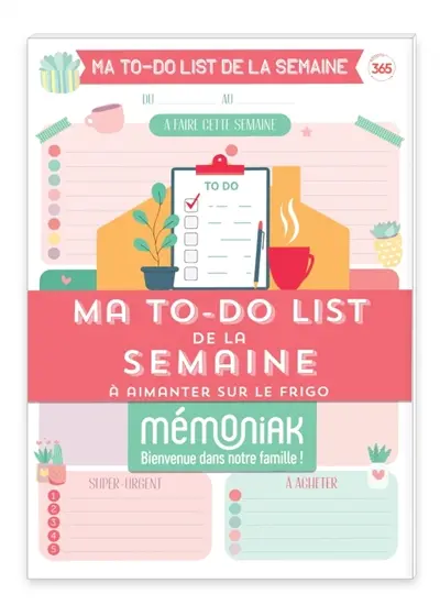 Ma to-do list de la semaine à aimanter sur le frigo