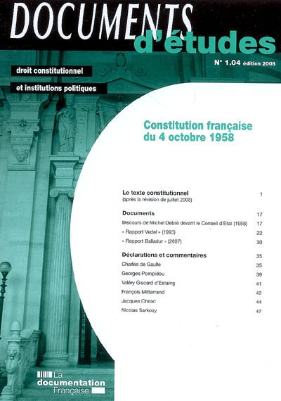 Constitution française du 4 octobre 1958