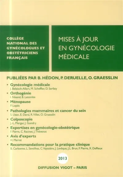 Mises à jour en gynécologie médicale