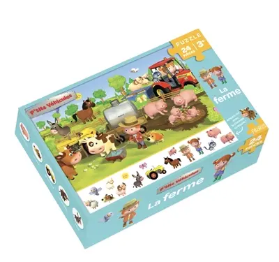 Puzzle p'tits véhicules : la ferme