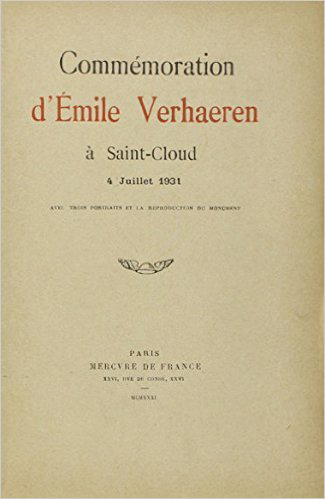 Commémoration d'Emile Verhaeren à Saint-Cloud : 4 juillet 1931