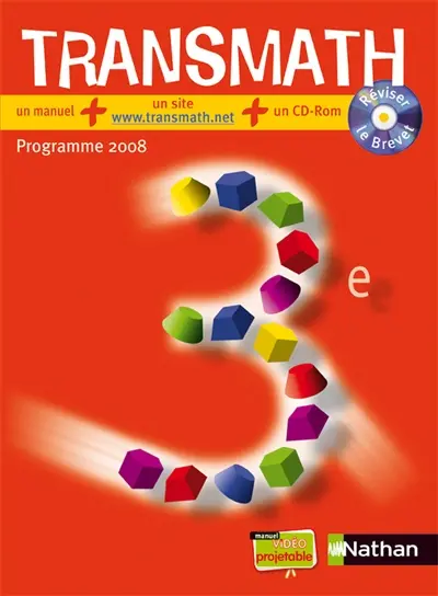 Transmath 3e : livre de l'élève en 2 volumes avec CD-ROM élève